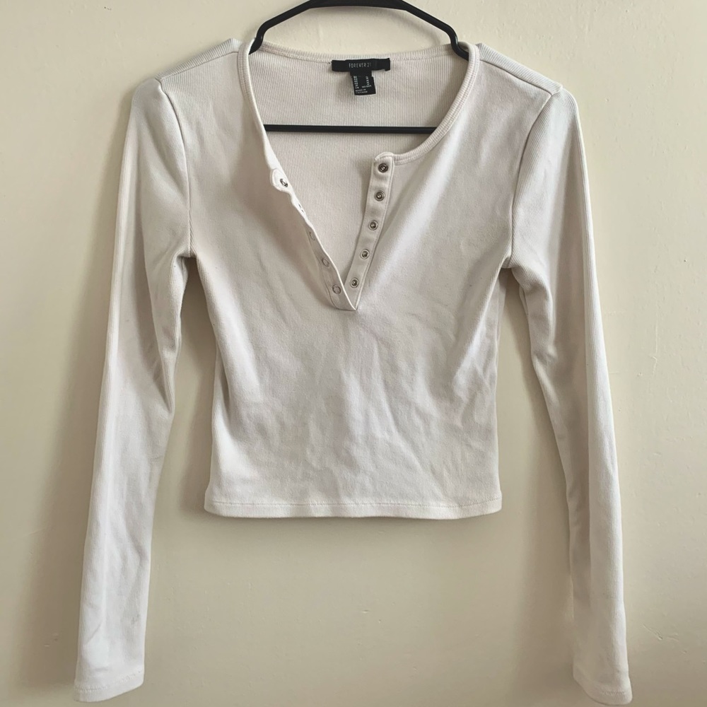 Forever 21 ribbed long sleeve tee